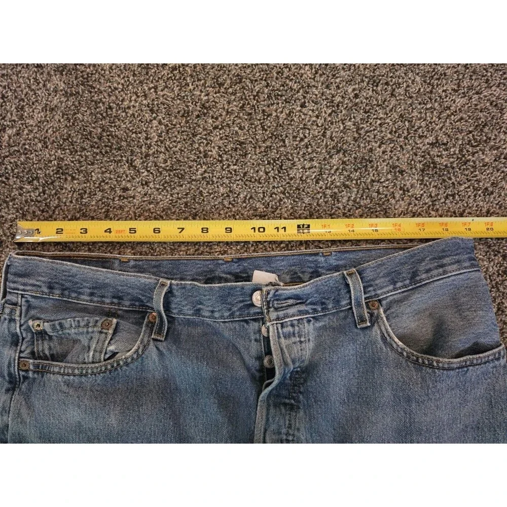 Vintage Levis 501 Blue Jeans 40x30 Straight Leg Button Fly Guatemala Y2K 90s